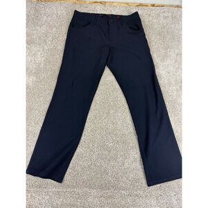 Stone‎ Modern Fit Ceramica Mens Trousers 32x32 Black 5-Pocket Pants Office Tech